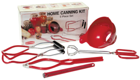 5-Pc. Home Canning Kit Includes canning funnel, jar opener, jar lifter, lid lifter, and tongs. (286) product image.