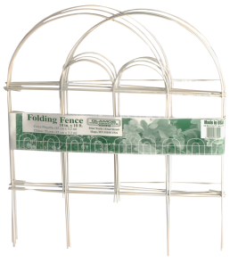 18" x 10' Round Top Folding Wire Border Fence product image.
