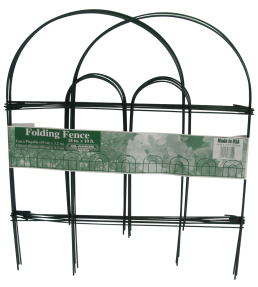 18" x 10' Round Top Folding Wire Border Fence product image.